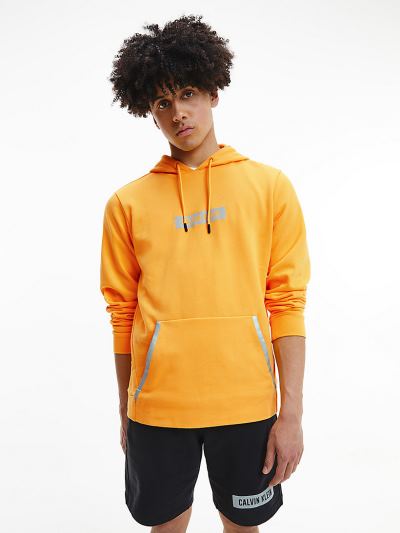 Calvin Klein Ruhák HU741106 | Calvin Klein Cotton Terry Férfi Kapucnis Pulóver Sárga